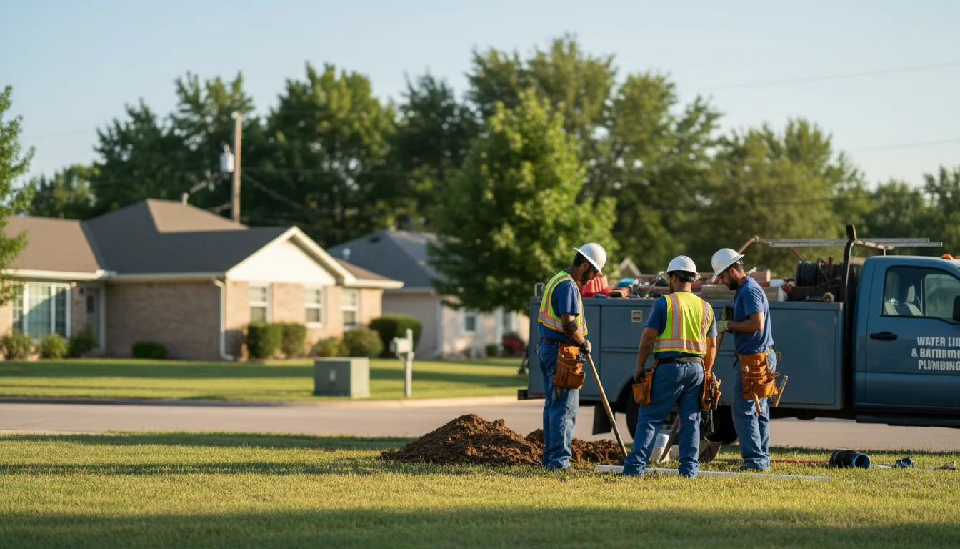 Residential water line and bathroom plumbing service in Harrisburg, OR